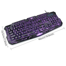Gaming Keyboard Mechanical Computer Keyboard USB Wired LED 3 Color