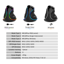 Delux M618 PLUS Ergonomics Vertical Gaming Mouse 6 Buttons