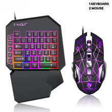 2 IN 1 Set USB Wired One Hand Mobile Gaming Keyboard And Mouse Combos