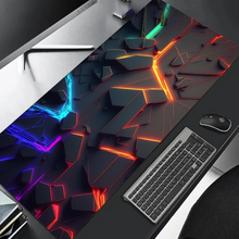 Large gaming Mouse Pad 90x40 Red Blue gradient design desk mat keyboard