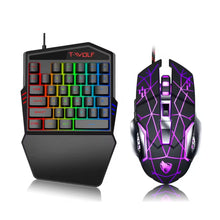 2 IN 1 Set USB Wired One Hand Mobile Gaming Keyboard And Mouse Combos