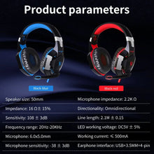 Wired Gaming Headsets Big Headphones with Led Light Mic Stereo Earphones