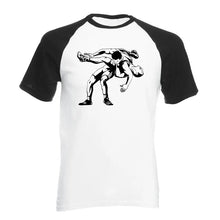 Men's T Shirt 3D Wrestling Print Casual Loose Raglan Crew Neck Short Sleeve