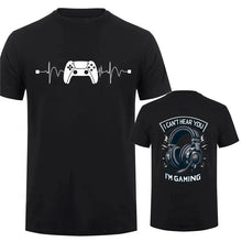Men T-Shirts Can't Hear You I'm Gaming Funny Video Gamer