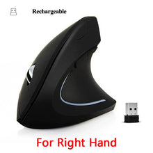 Vertical Wireless USB Mouse Ergonomic Rechargeable Portable PC Gamer