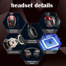 Wireless Gaming Headset with Detachable Noise Cancelling Microphone