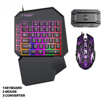 2 IN 1 Set USB Wired One Hand Mobile Gaming Keyboard And Mouse Combos