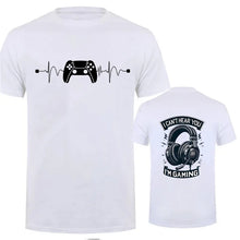 Men T-Shirts Can't Hear You I'm Gaming Funny Video Gamer