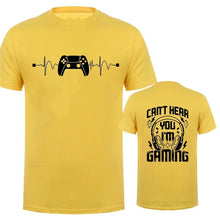 Men T-Shirts Can't Hear You I'm Gaming Funny Video Gamer