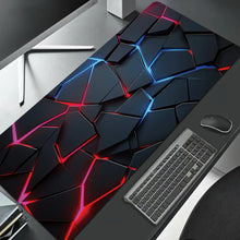 Large gaming Mouse Pad 90x40 Red Blue gradient design desk mat keyboard