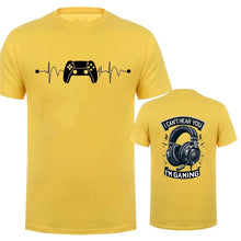 Men T-Shirts Can't Hear You I'm Gaming Funny Video Gamer