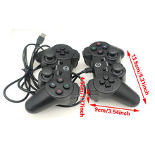 2 Player Gamepad Joypad USB Joystick Wired Usb To Pc Controller