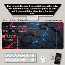 Large gaming Mouse Pad 90x40 Red Blue gradient design desk mat keyboard