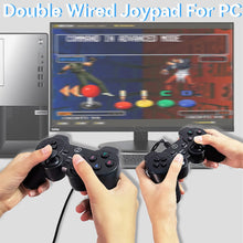 2 Player Gamepad Joypad USB Joystick Wired Usb To Pc Controller