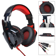 Wired Gaming Headsets Big Headphones with Led Light Mic Stereo Earphones