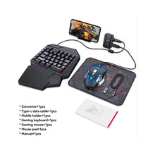 2 IN 1 Set USB Wired One Hand Mobile Gaming Keyboard And Mouse Combos