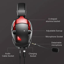 Wireless Gaming Headset with Detachable Noise Cancelling Microphone