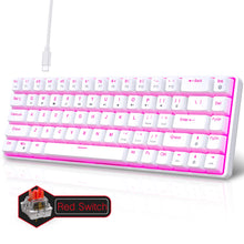 68 Keys Mechanical Keyboard Ergonomics Pink Light RGB Backlit LED Keyboard